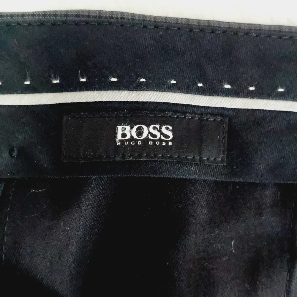 Hugo Boss Sharp1 Black Virgin Wool Dress Pants Trousers Men's P3240